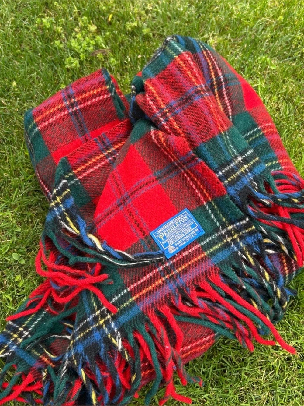 Pendleton Wool Vintage Plaid Throw Blanket